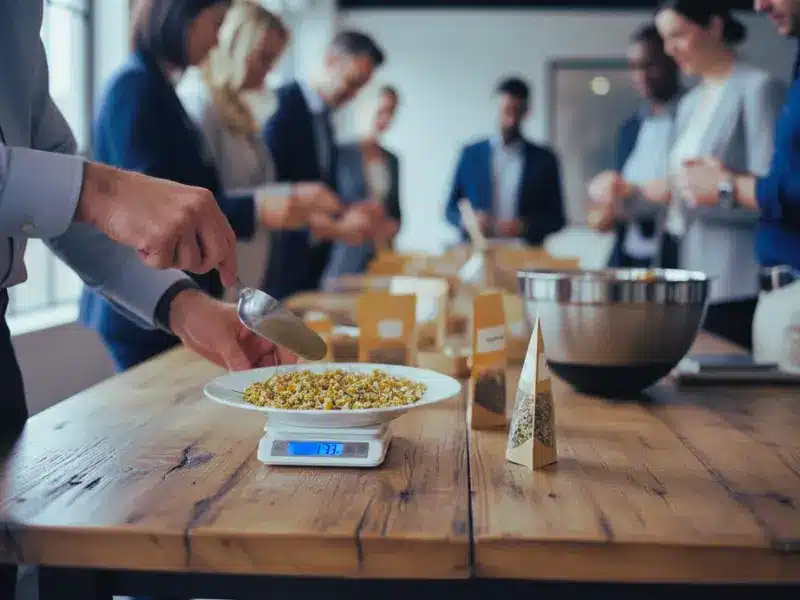 Atelier tisane entreprise pesée